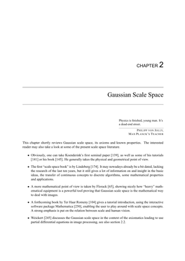 Gaussian Scale Space