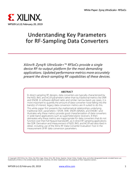 Understanding Key Parameters for RF-Sampling Data Converters