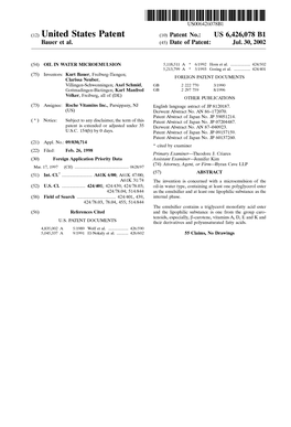 (12) United States Patent (10) Patent No.: US 6,426,078 B1 Bauer Et Al