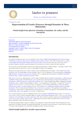 Representation of Creative Processes Through Dynamics in Three Dimensions Global Insight from Spherical Reframing of Mandalas, the Zodiac and the Enneagram -- /