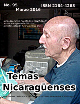 Revista De Temas Nicaragüenses. Dedicada a La Investigación Sobre