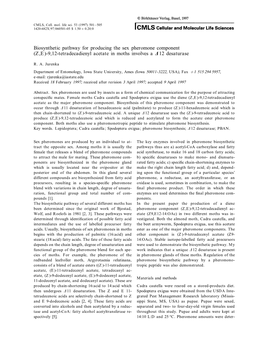 (Z,E)-9,12-Tetradecadienyl Acetate in Moths Involves a Š12 Desat