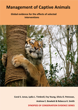 Management of Captive Animals