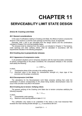 Chapter 11. Serviceability State Design