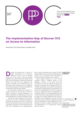 The Implementation Gap of Decree 1172 on Access to Information