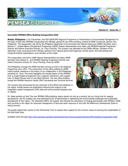 PEMSEA E-Updates