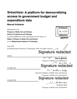 Signature Redacted Author Manuel Istarhn Program in Media Arts and Sciences May 5, 2016