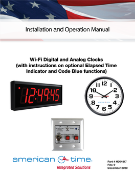 Installation and Operation Manual