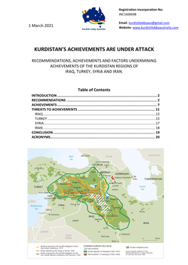 Kurdistan's Achievements Are Under Attack