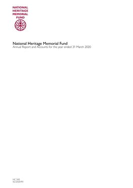 National Heritage Memorial Fund Annual Report and Accounts for the Year Ended 31 March 2020