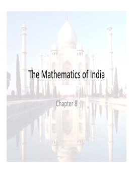 The Mathematics of India