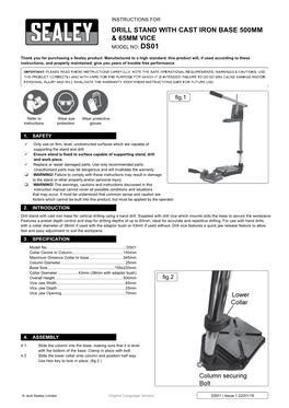 Drill Stand with Cast Iron Base 500Mm & 65Mm Vice