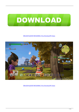 DRAGON QUEST BUILDERS 2 Free Download PC Game