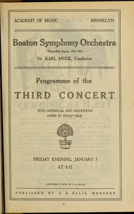 Boston Symphony Orchestra Concert Programs, Season 35,1915