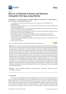 Review of Methods to Repair and Maintain Lithophilic Fish Spawning Habitat