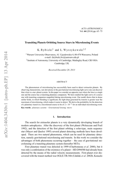 Transiting Planets Orbiting Source Stars in Microlensing Events