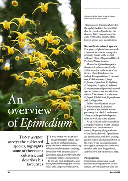 An Overview of Epimedium