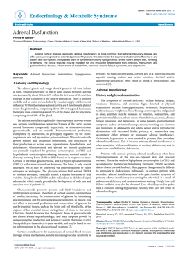 Adrenal Dysfunction