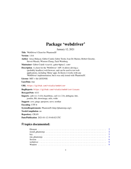 Package 'Webdriver'