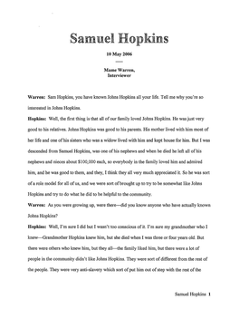 Samuel Hopkins