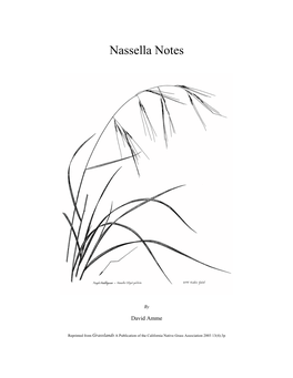 Nassella Notes