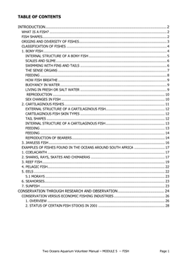 Table of Contents