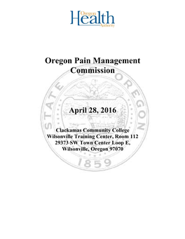 Oregon Pain Management Commission