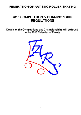 2015 Competition & Championship Regulations