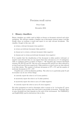 Precision Recall Curves