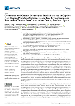 Occurrence and Genetic Diversity of Protist Parasites in Captive Non