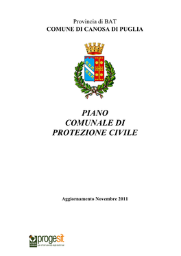 Piano Comunale Di Protezione Civile