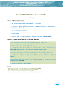 Estrategia Territorial De Cocentaina (Alicante) Ayuntamiento De Cocentaina