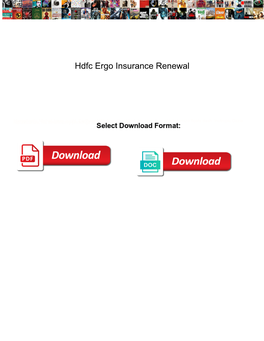 Hdfc Ergo Insurance Renewal