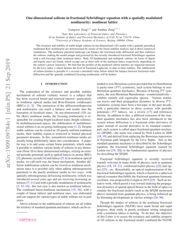 One-Dimensional Solitons in Fractional Schr\