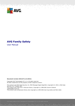 AVG Family Safety User Manual