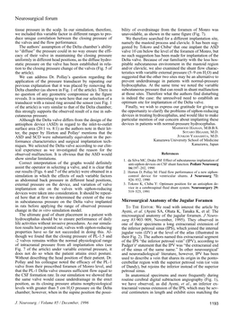 Neurosurgical Forum Tissue Pressure in the Scalp