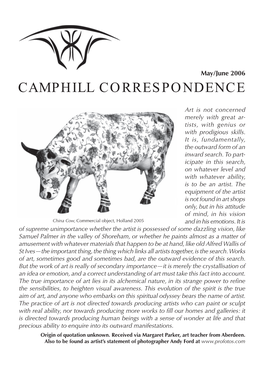 CAMPHILL Correspondence