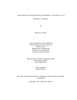 A House but Not a Home? Measuring “Householdness” in the Daily Lives Of