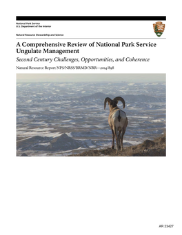 A Comprehensive Review of National Park Service Ungulate Mangement