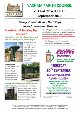 Yaxham Parish Council Meetings