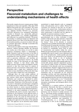 Flavonoid Metabolism and Challenges to Understanding Mechanisms of Health Effects