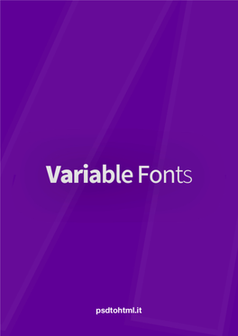 Variable Fonts © Davide Mancuso Pagina Di 1 16