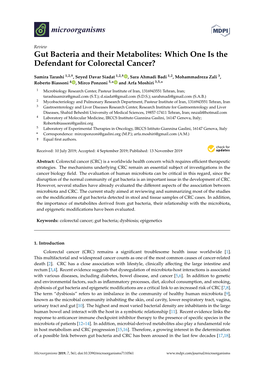 Gut Bacteria and Their Metabolites: Which One Is the Defendant for Colorectal Cancer?