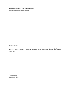 Karelia-Ammattikorkeakoulu Viiden 3D