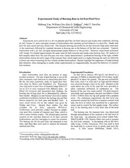 Experimental Study of Burning Rate in Jet-Fuel Pool Fires