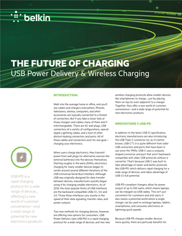 THE FUTURE of CHARGING USB Power Delivery & Wireless Charging