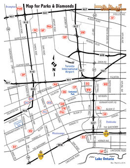 Map for Parks & Diamonds