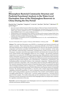 Rhizosphere Bacterial Community Structure and Predicted Functional