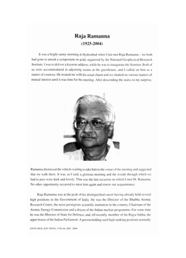 Raja Ramanna (1925-2004)