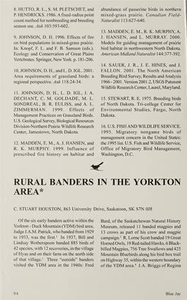 Rural Banders in the Yorkton Area*